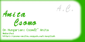 anita csomo business card